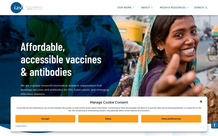 Screenshot of iavi.org