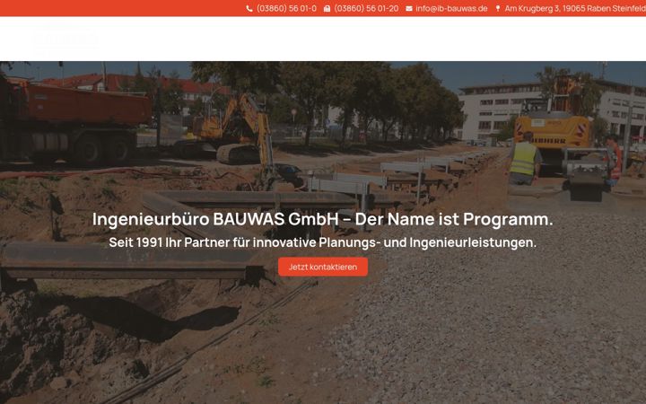 Ekraanipilt saidist ib-bauwas.de