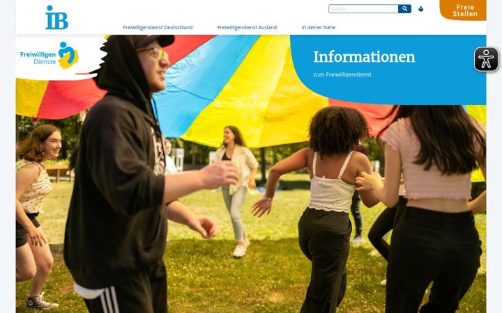 Screenshot of ib-freiwilligendienste.de