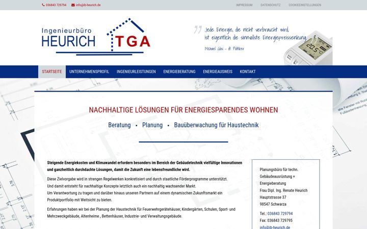 Screenshot of ib-heurich.de