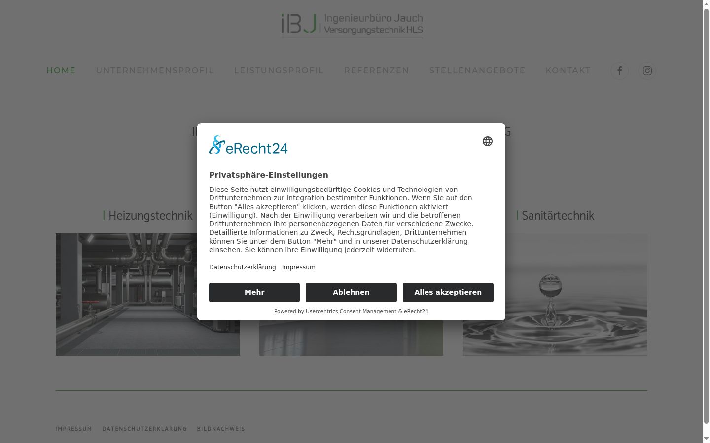 Skärmbild av samtyckesbannern som visades före någon interaktion