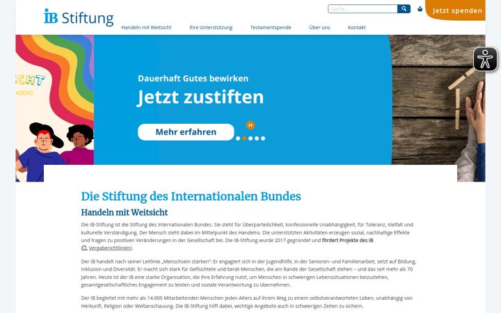 Screenshot of ib-stiftung.de