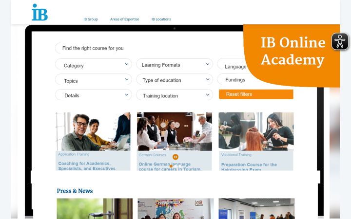 Screenshot of ib.international