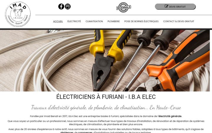Screenshot of iba-elec.fr