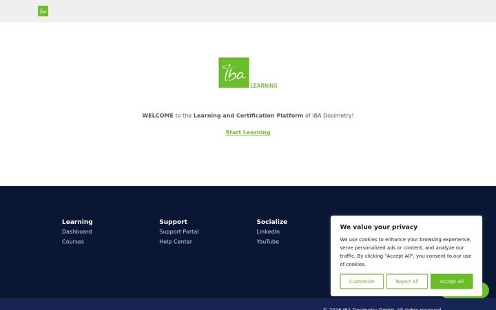 Screenshot of iba-learning.com