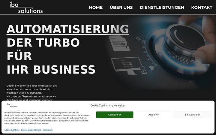Screenshot of iba-solutions.de