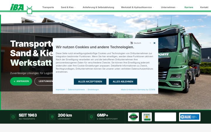 Screenshot of iba-transporte.de