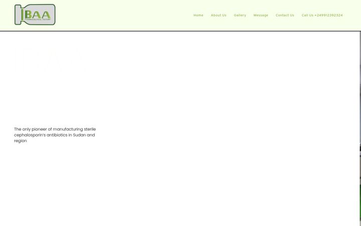 Screenshot stránky ibaamedical.com