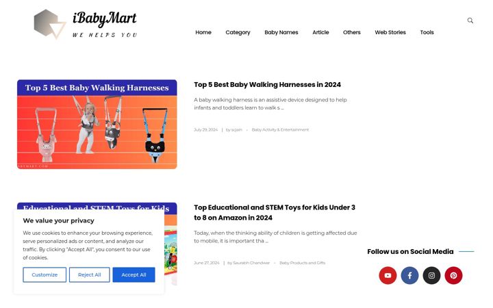 Screenshot stránky ibabymart.com