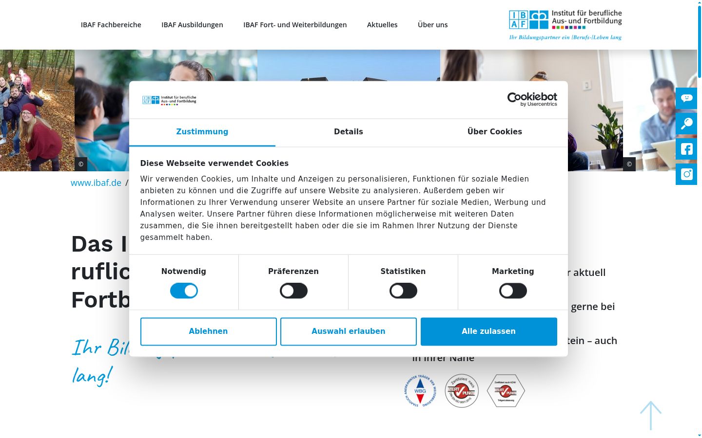 Screenshot tal-banner tal-kunsens muri qabel kwalunkwe interazzjoni