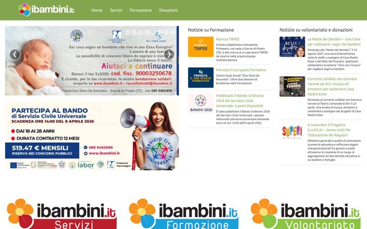Screenshot of ibambini.it