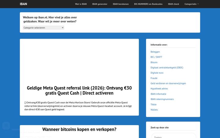Screenshot of iban.nl