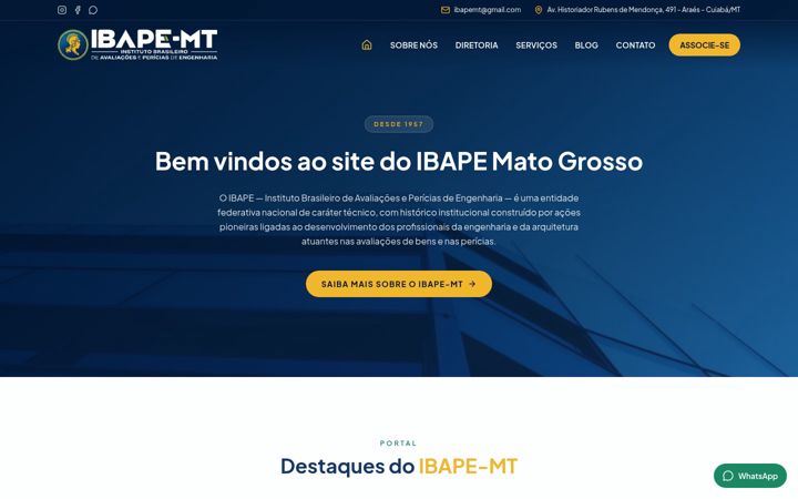 Screenshot of ibape-mt.org.br