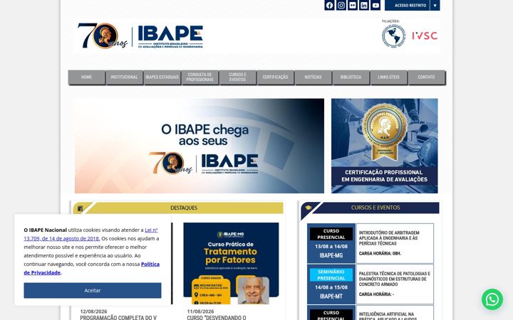 Screenshot of ibape-nacional.com.br