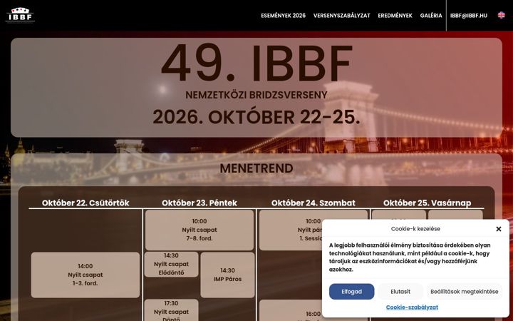 Screenshot of ibbf.hu