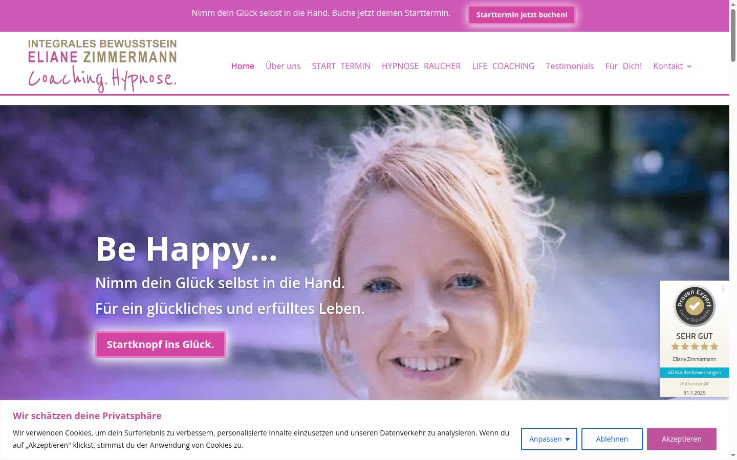 Screenshot van de toestemmingsbanner zoals getoond vóór enige interactie
