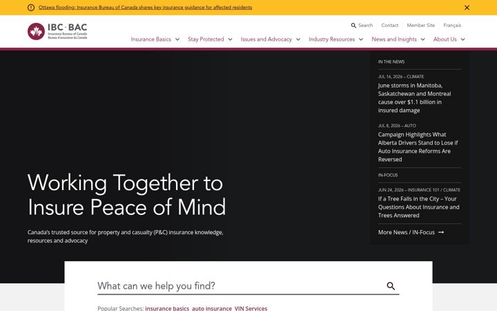Screenshot of ibc.ca
