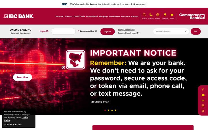 Screenshot of ibc.com
