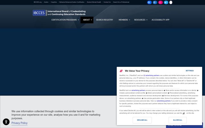Skjámynd af ibcces.org