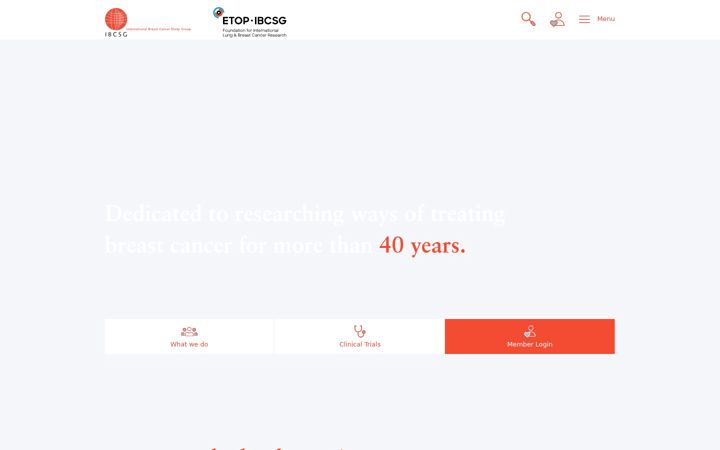 Screenshot of ibcsg.org