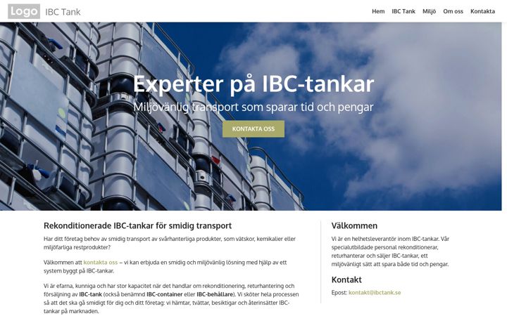 Screenshot of ibctank.se