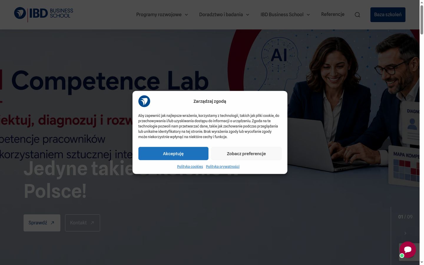 Screenshot van de toestemmingsbanner zoals getoond vóór enige interactie