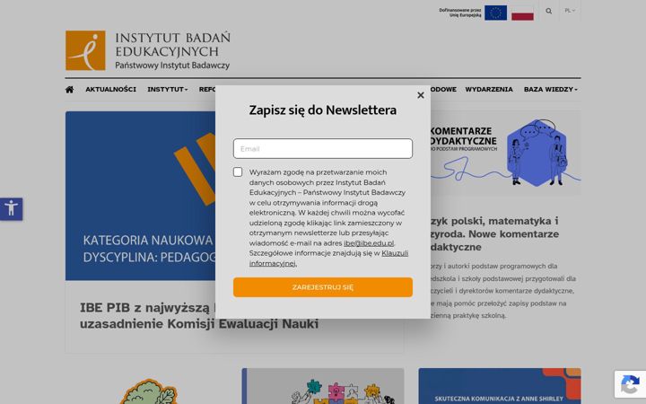 Screenshot of ibe.edu.pl