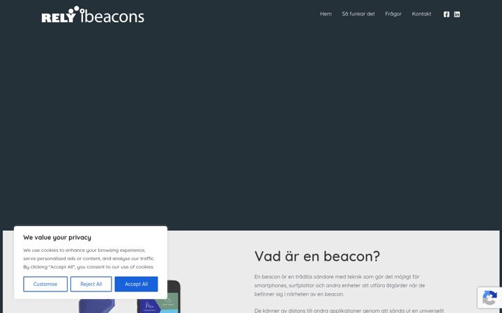 Screenshot of ibeacon.se