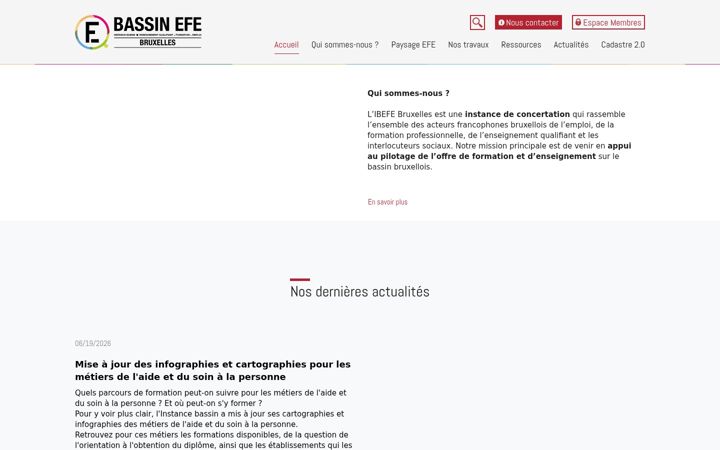 Screenshot of ibefe.brussels