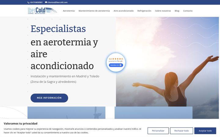 Screenshot of ibercold.com