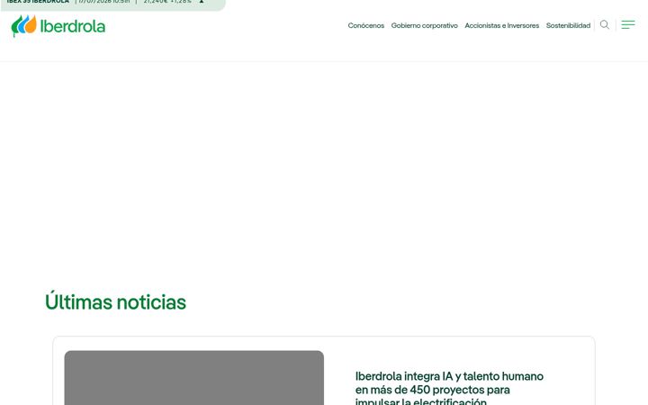 Screenshot ta' iberdrola.com