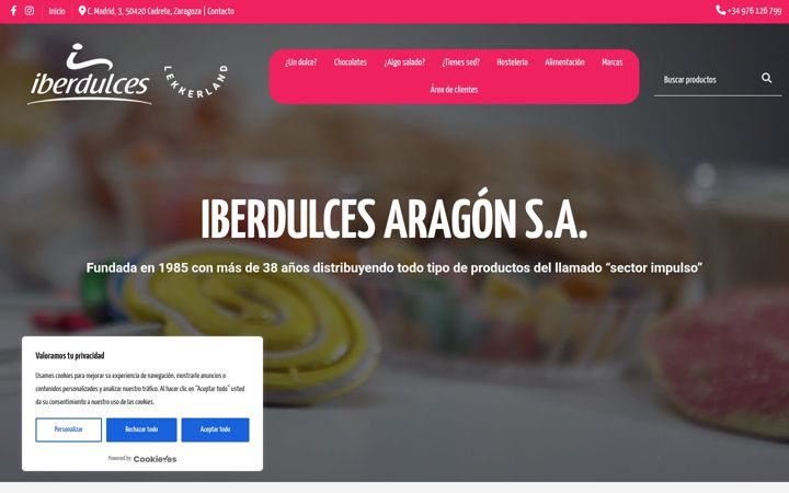 Screenshot of iberdulcesaragon.com