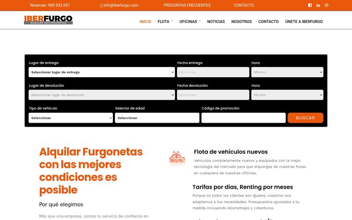 Snímek obrazovky iberfurgo.com