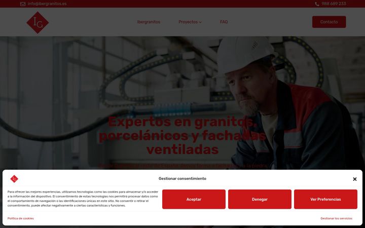 Screenshot of ibergranitos.es