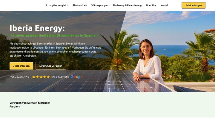 Snímek obrazovky iberia-energy.com