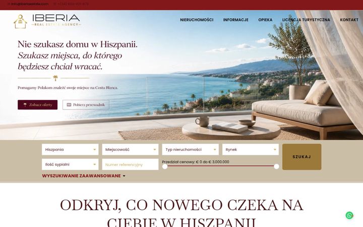 Snímek obrazovky iberiaestate.com