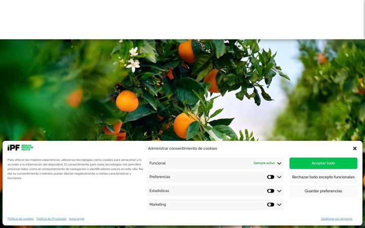 Screenshot of iberianpremiumfruits.com