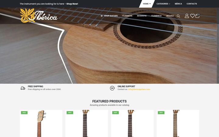 Screenshot of ibericaguitars.com