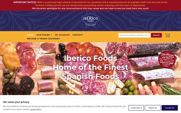 Screenshot of ibericofoods.com