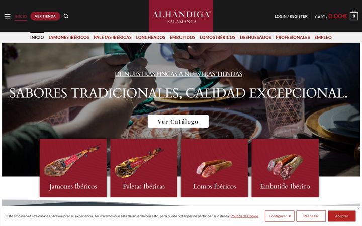 Екранна снимка на ibericosalhandiga.com