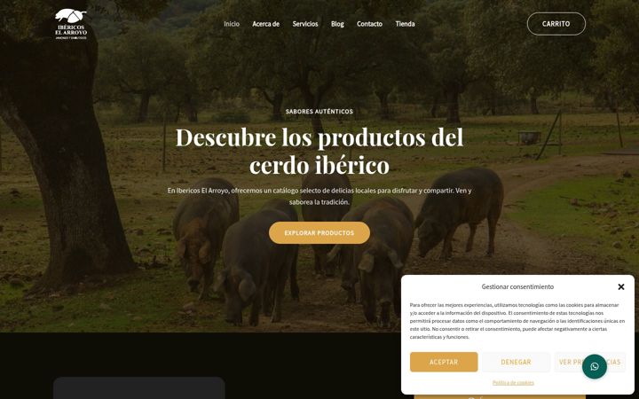 Екранна снимка на ibericoselarroyo.com