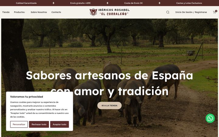 Screenshot of ibericosrosabel.com