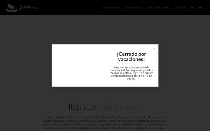 Екранна снимка на ibericosvaldelacasa.com