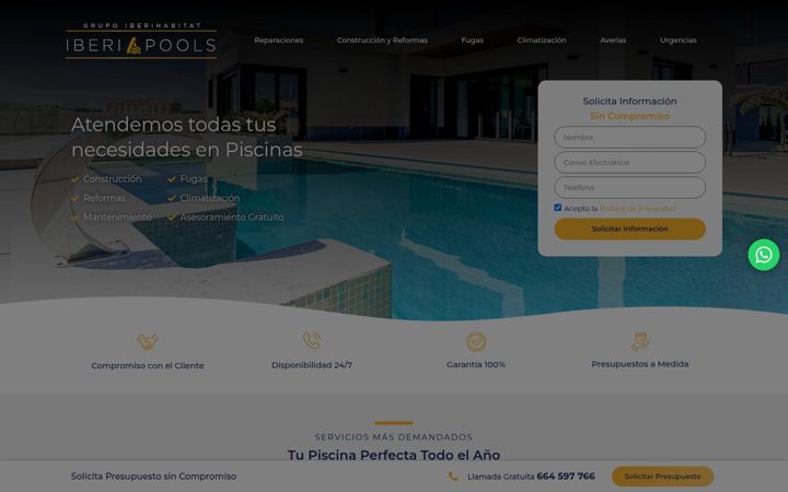 Screenshot of iberipools.es