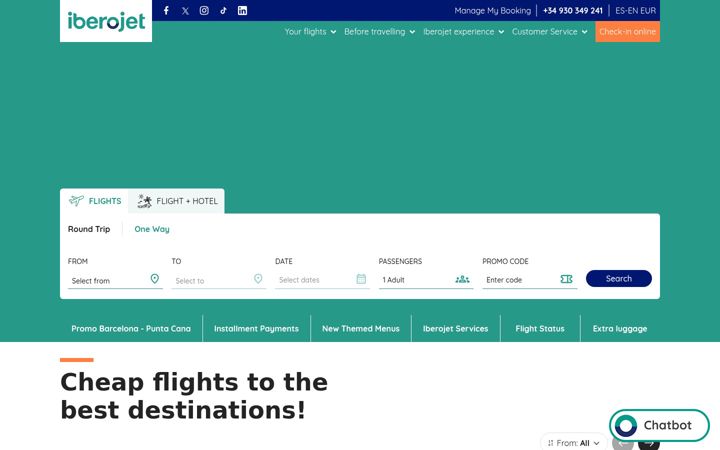 Screenshot of iberojet.com