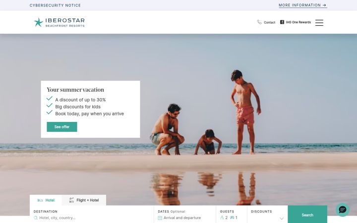 Ekraanipilt saidist iberostar.com