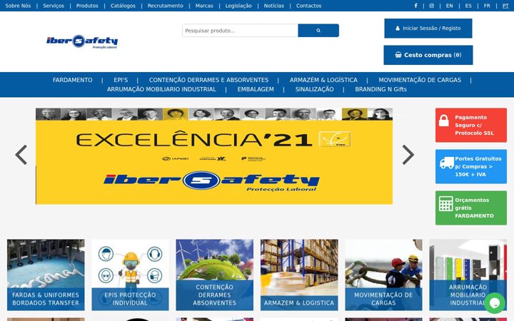 Screenshot of ibersafety.com