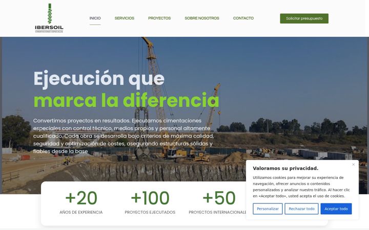 Screenshot of ibersoil.com