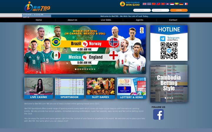 Screenshot του ibet788.com