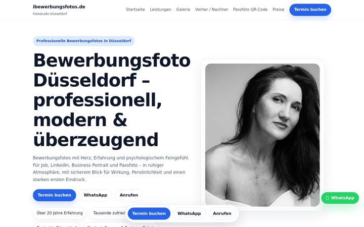 Screenshot of ibewerbungsfotos.de